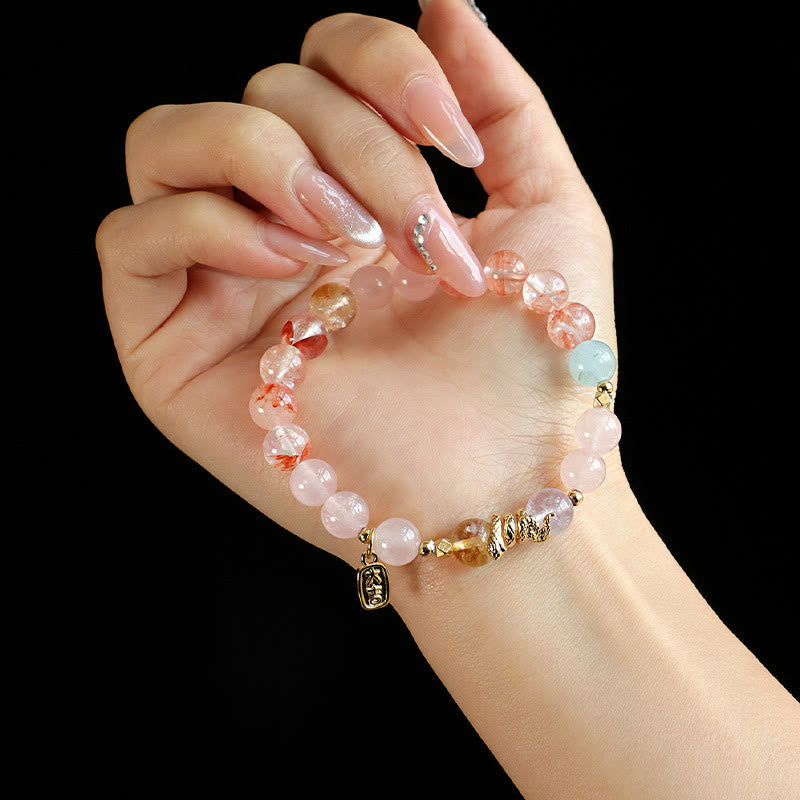 8mm Various Crystal Amethyst Lucky Bracelet for Balance