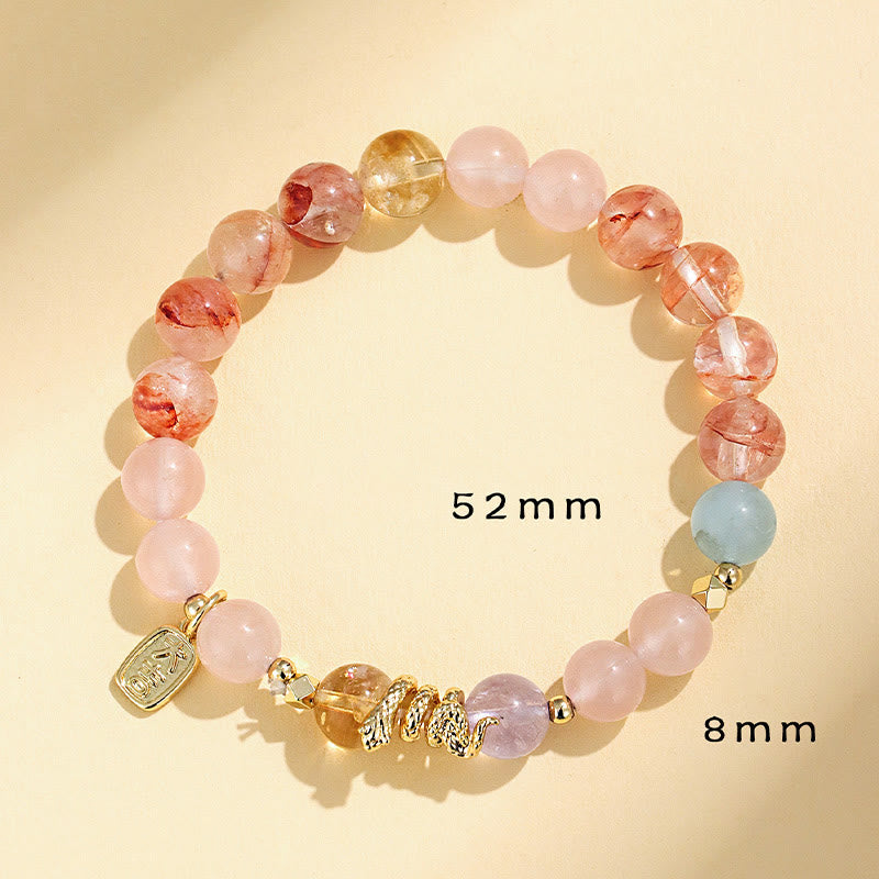 8mm Various Crystal Amethyst Lucky Bracelet for Balance