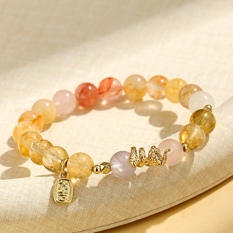 8mm Various Crystal Amethyst Lucky Bracelet for Balance