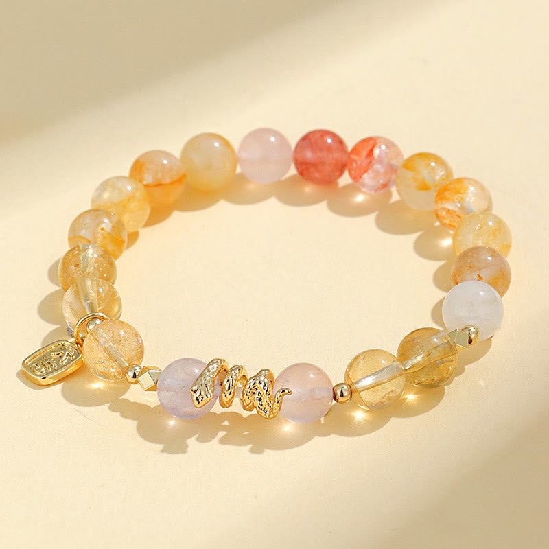 8mm Various Crystal Amethyst Lucky Bracelet for Balance