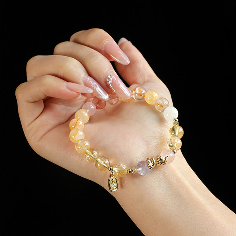 8mm Various Crystal Amethyst Lucky Bracelet for Balance