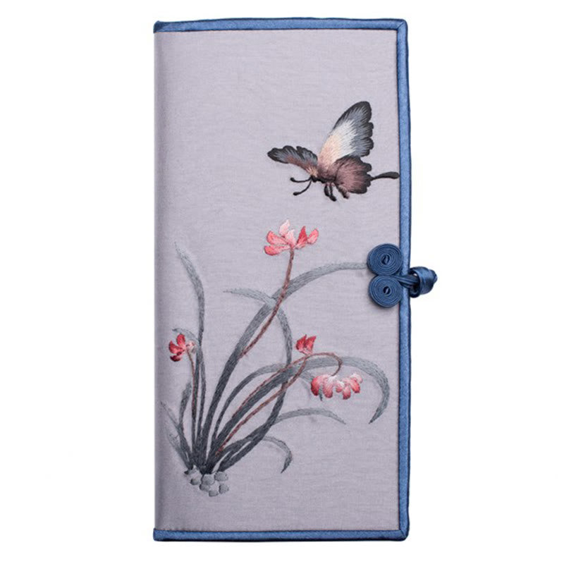 Butterfly Orchid Su Embroidery Handbag 20cm Spiritual Accessory