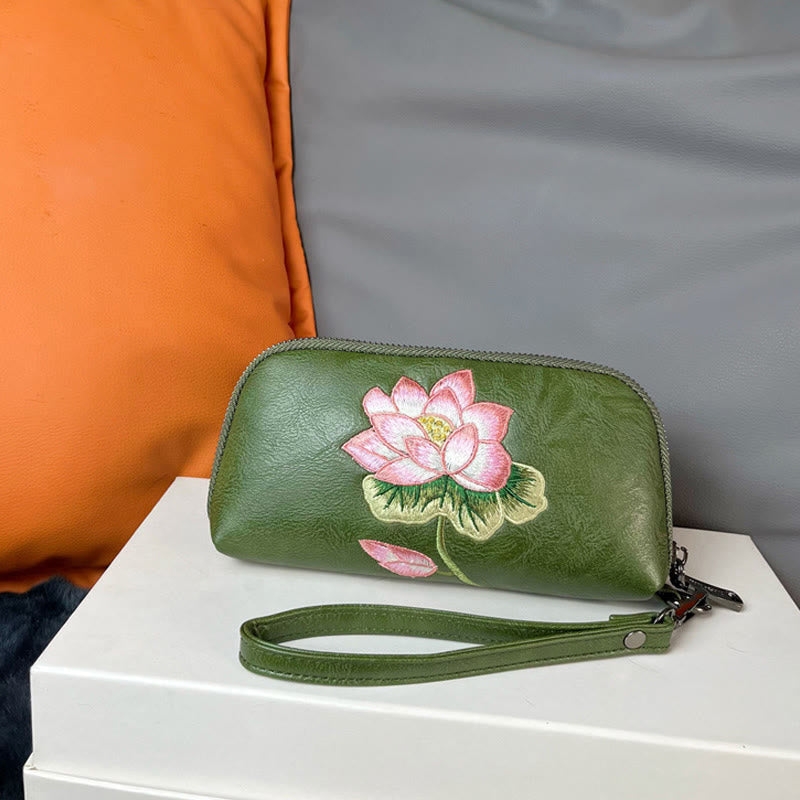 Lotus Su Embroidery Handbag | Spiritual Purity & Elegance