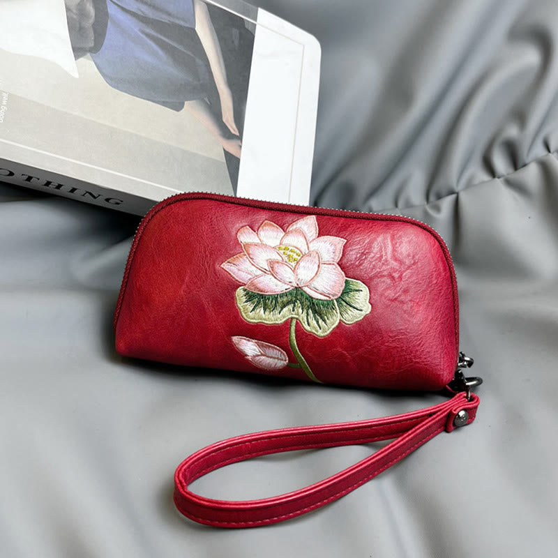 Lotus Su Embroidery Handbag | Spiritual Purity & Elegance