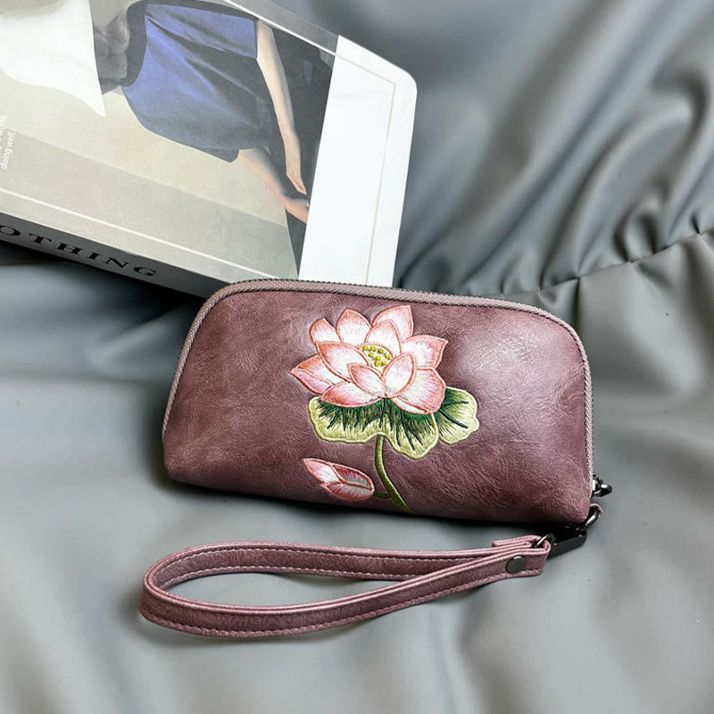 Lotus Su Embroidery Handbag | Spiritual Purity & Elegance