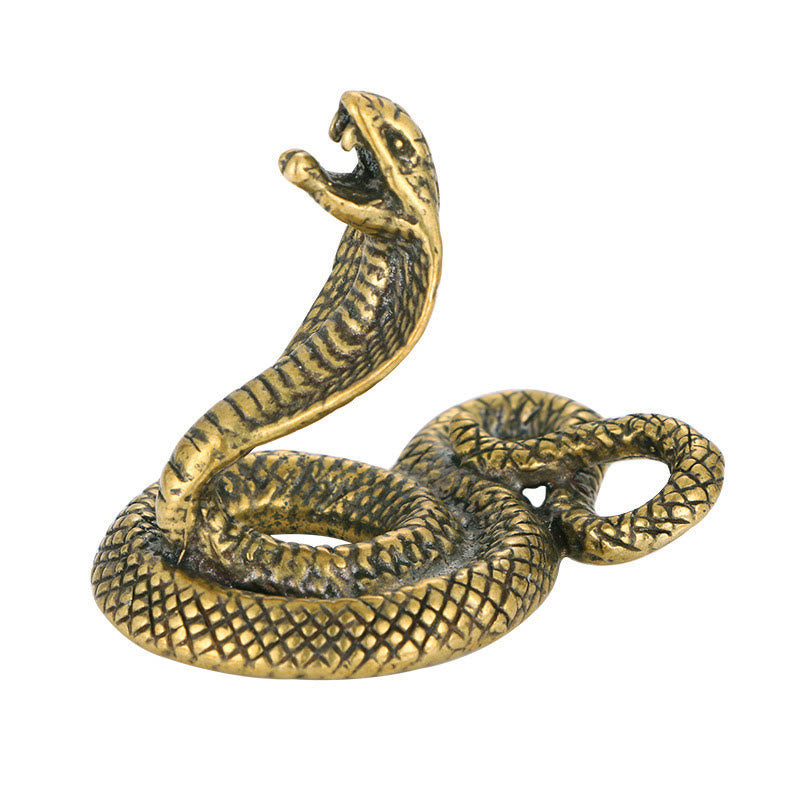 4cm Solid Brass Year of the Snake Copper Home Decoration