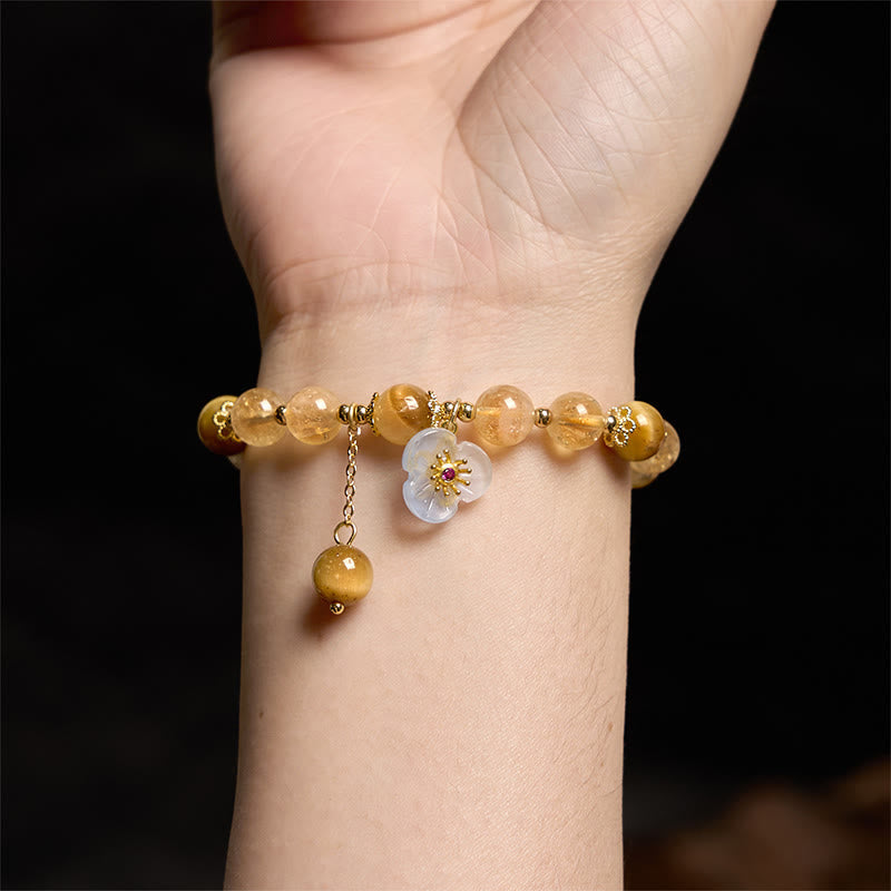Bracelet Générosité Citrine Œil de Tigre 8 mm