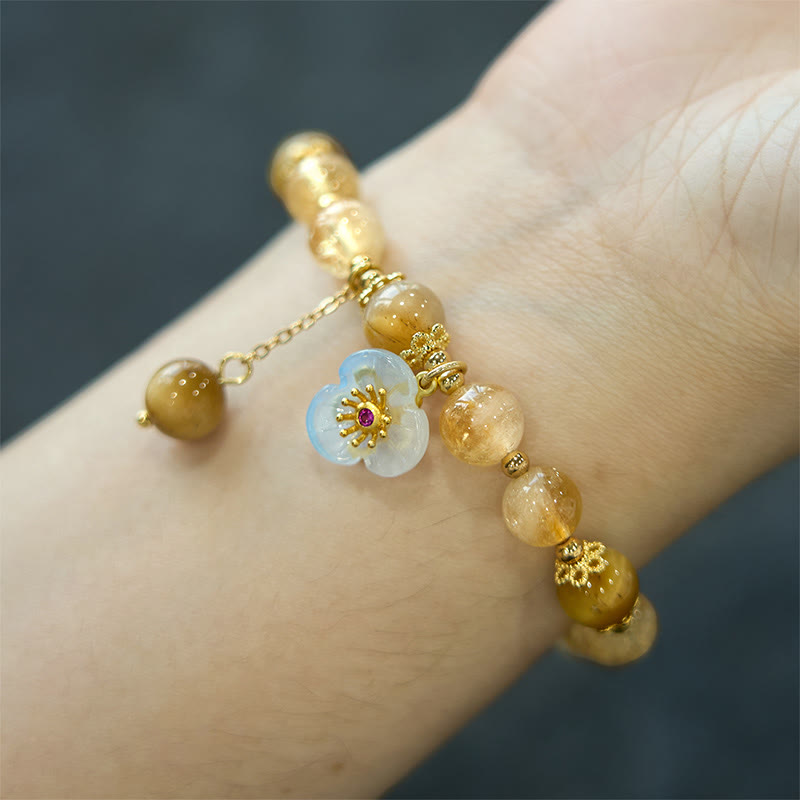 Bracelet Générosité Citrine Œil de Tigre 8 mm