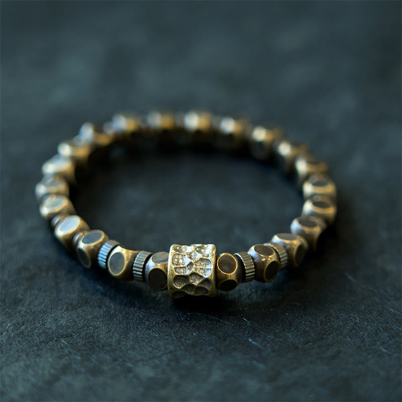 Copper Meteorite Pattern Balance Bracelet 17-18cm