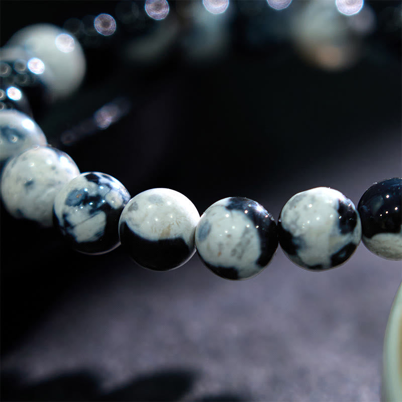 8mm Orca Agate Protection Bracelet for Anxiety Relief