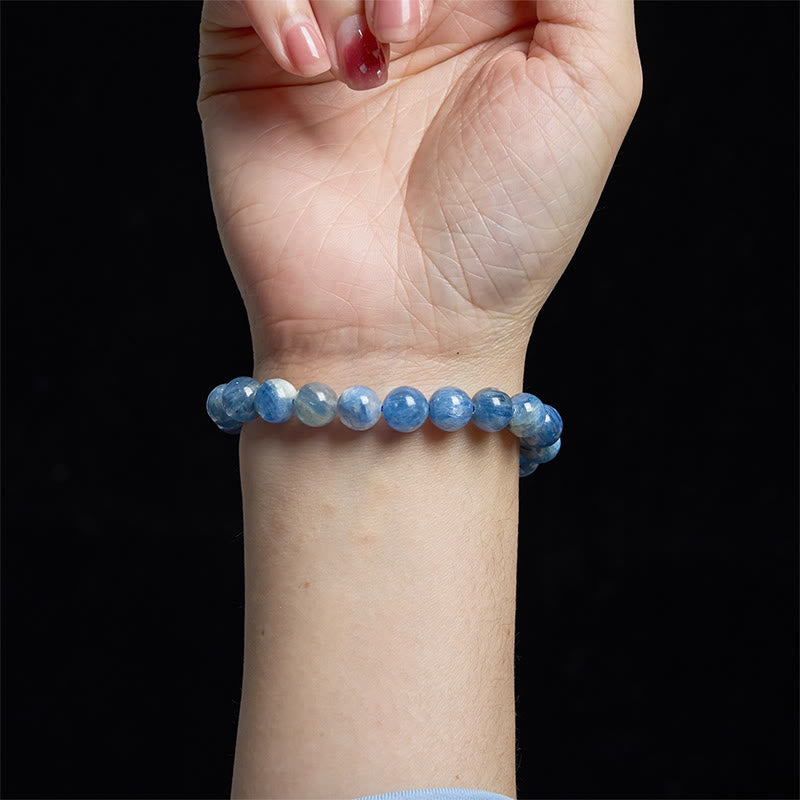 8mm Kyanite Spiritual Healing Bracelet for Calm & Communication