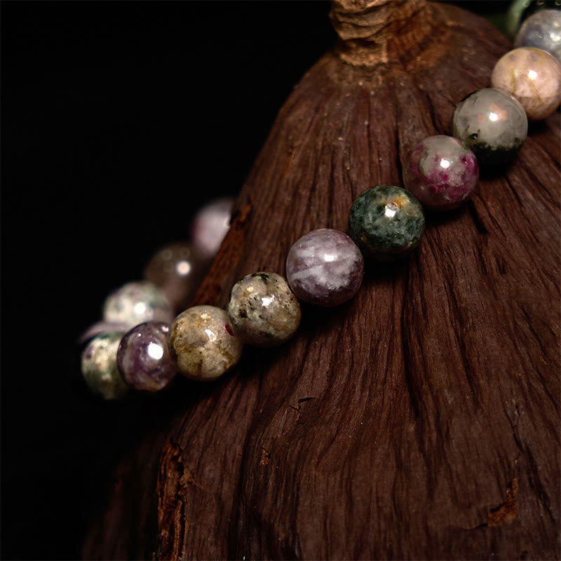 8mm Rainbow Tourmaline Positive Spiritual Bracelet