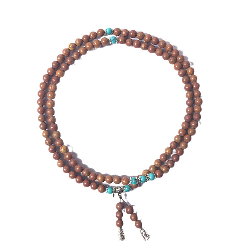 108 Bead Bian Stone Healing Mala Bracelet for Balance & Protection