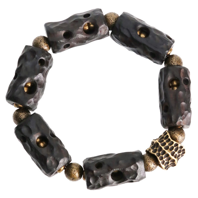 Bracelet calme en bois d'ébène pour l'ancrage et la paix 14-17,5 cm