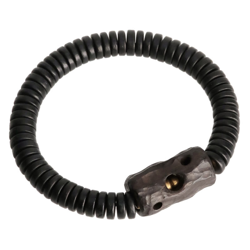 Bracelet d'équilibre classique en bois d'ébène troué de 8 mm pour la mise à la terre