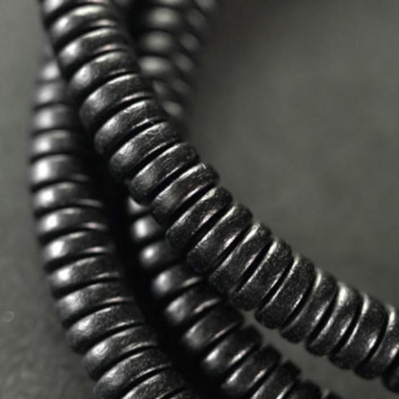 Ebony Wood Triple Wrap Bracelet for Balance & Calm 14-17.5cm