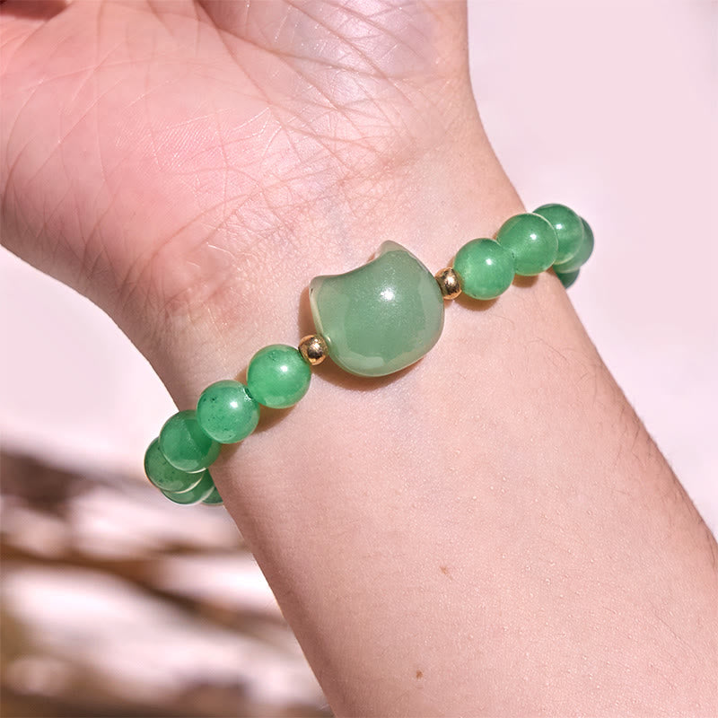Multi-Stone Crystal Cat Head Bracelet for Healing