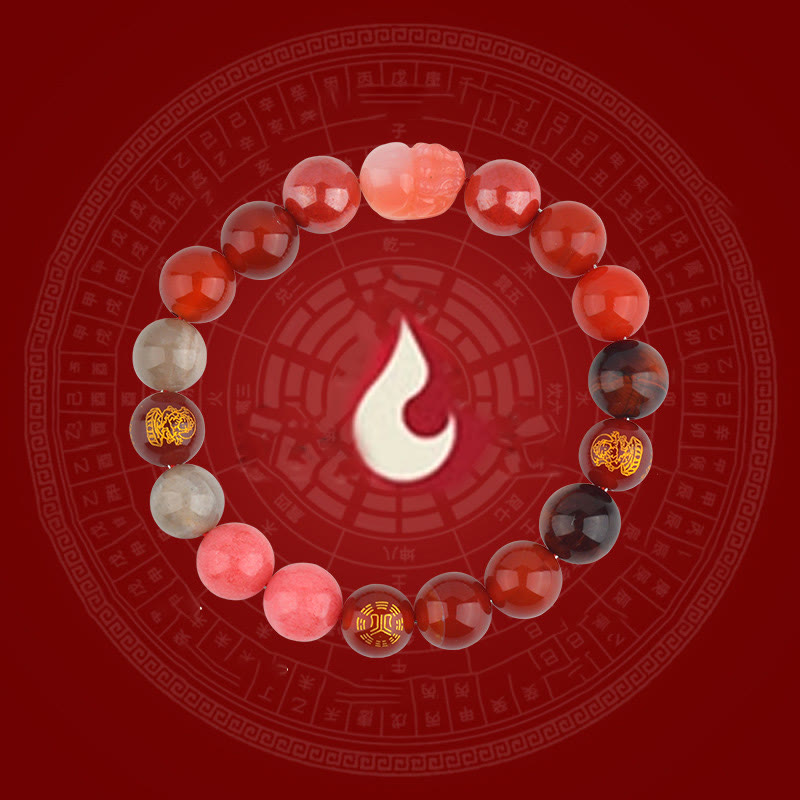 8mm Five Elements Pixiu Wealth Bracelet for Prosperity