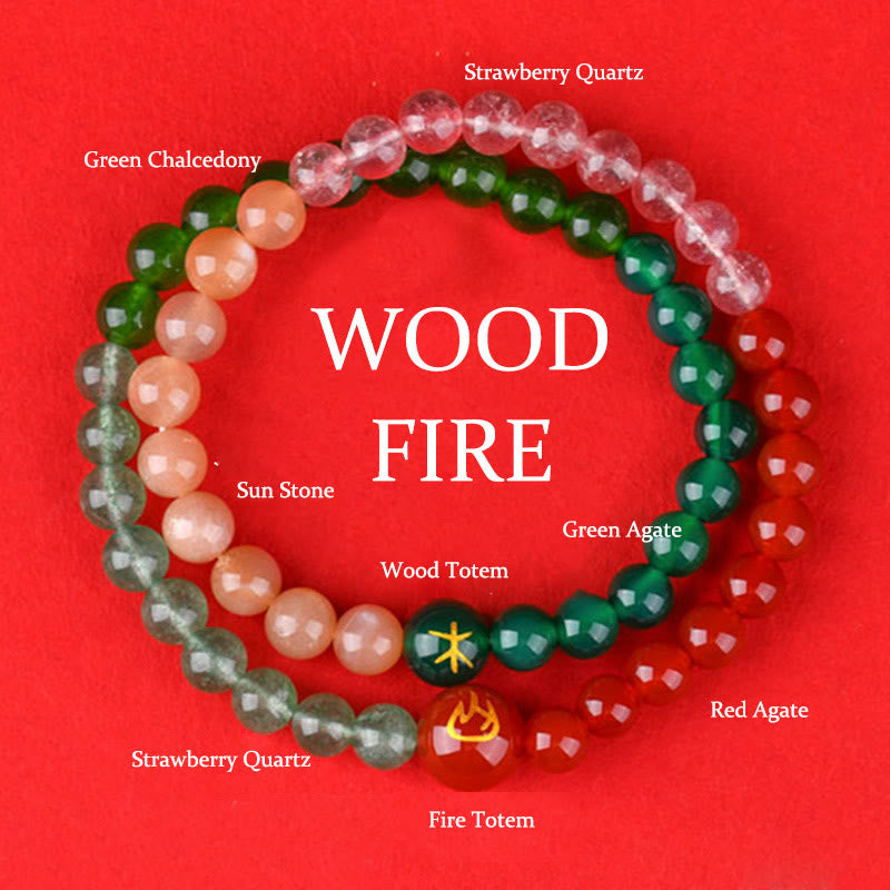 6mm Five Elements Spiritual Protection Bracelet for Harmony
