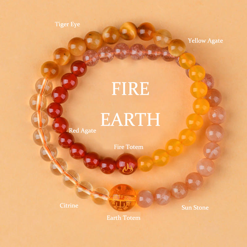 6mm Five Elements Spiritual Protection Bracelet for Harmony