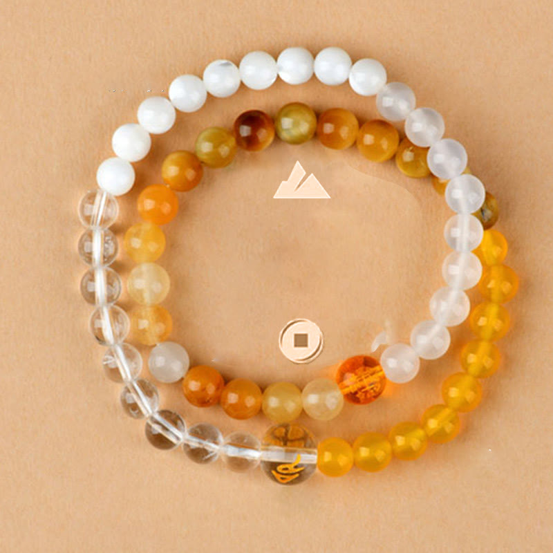 6mm Five Elements Spiritual Protection Bracelet for Harmony