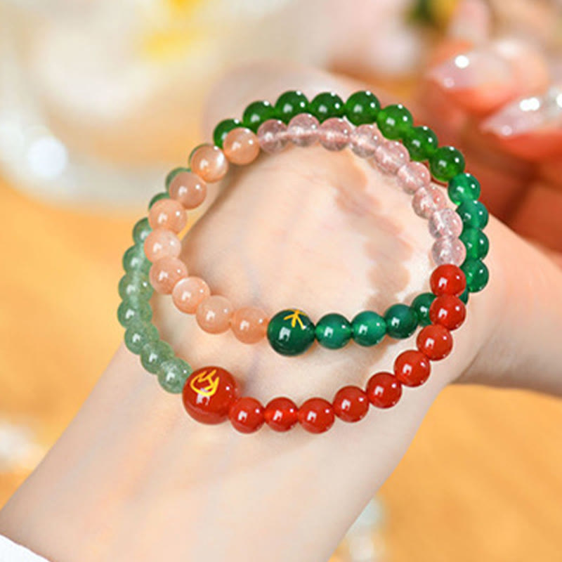 6mm Five Elements Spiritual Protection Bracelet for Harmony