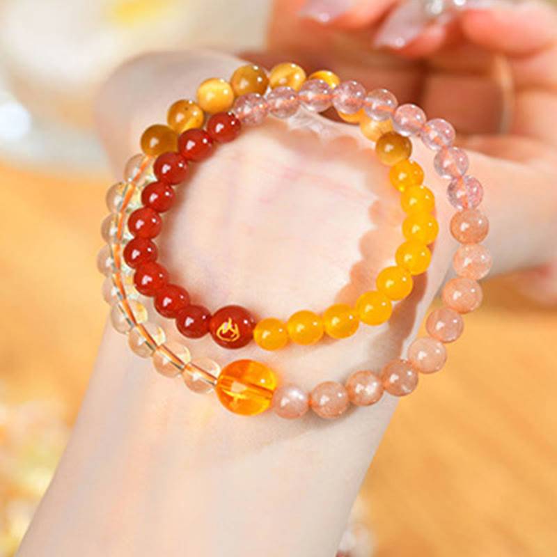 6mm Five Elements Spiritual Protection Bracelet for Harmony