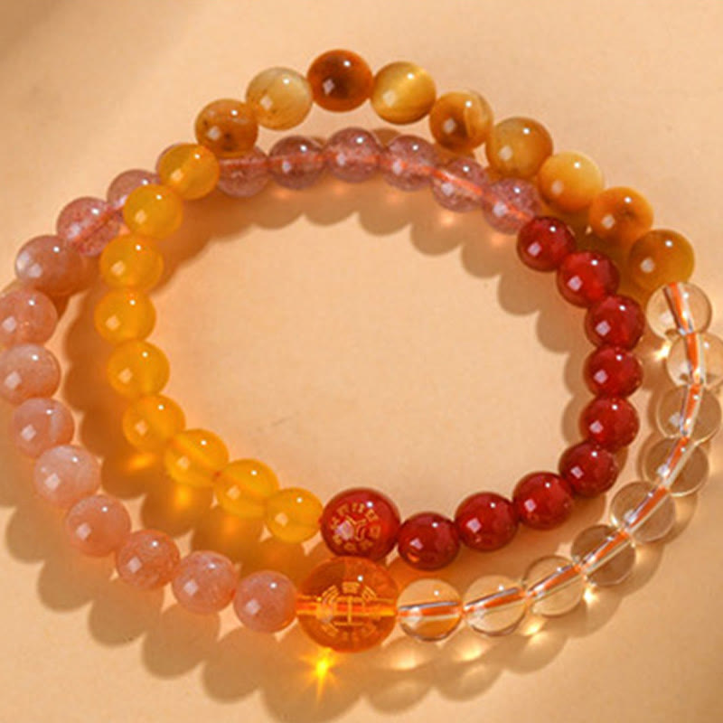 6mm Five Elements Spiritual Protection Bracelet for Harmony
