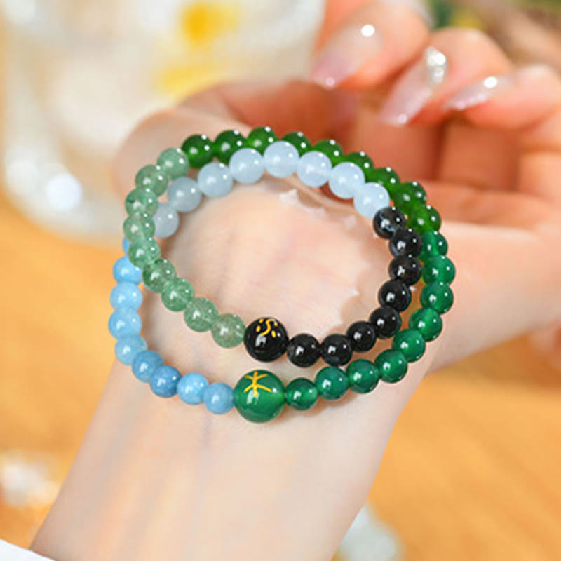 6mm Five Elements Spiritual Protection Bracelet for Harmony