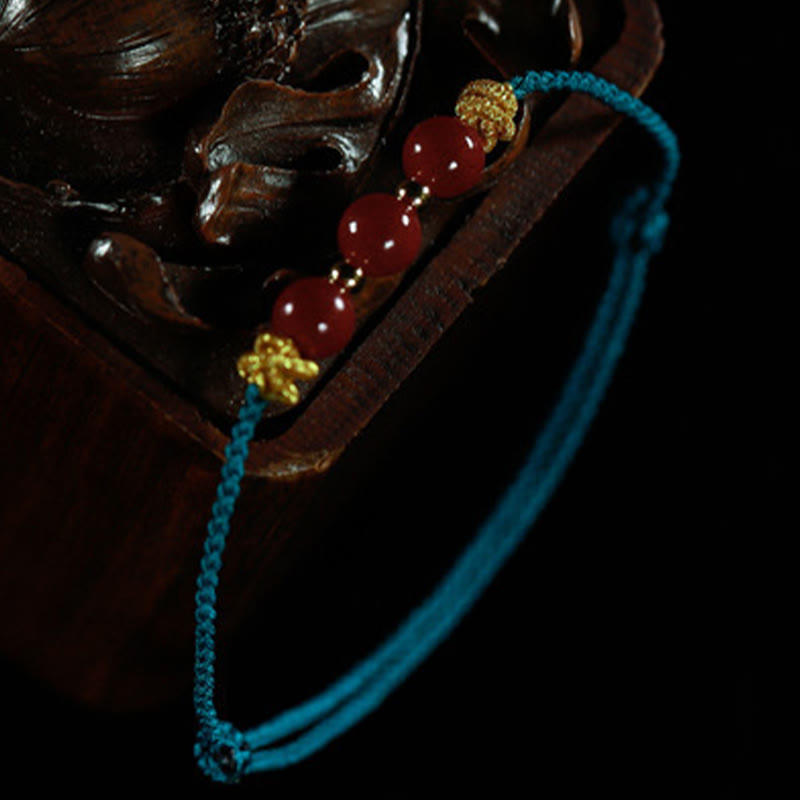 Bracelet apaisant en cinabre coloré pour la clarté mentale et l'équilibre