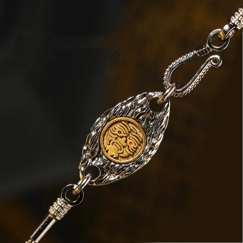 925 Sterling Silver Tibetan Garuda Bird Vajra Dorje Bell Pendant