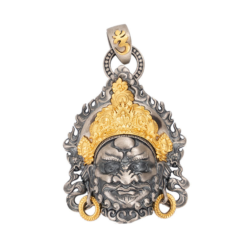 Yellow Jambhala 925 Sterling Silver Spiritual Protection Necklace