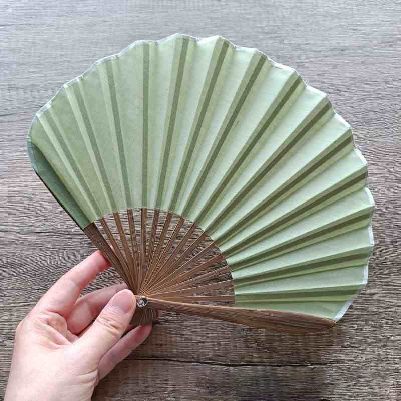 22cm Bamboo Folding Fan | Solid Color Handheld Fan