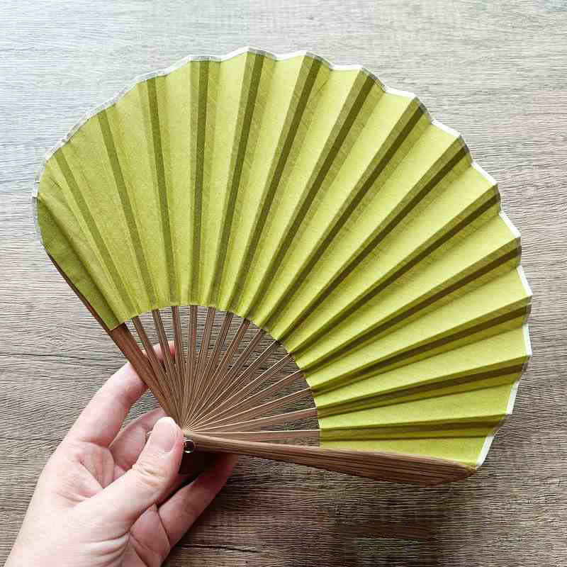 22cm Bamboo Folding Fan | Solid Color Handheld Fan
