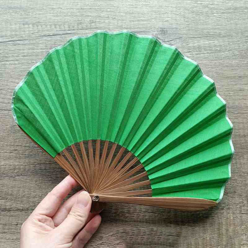 22cm Bamboo Folding Fan | Solid Color Handheld Fan