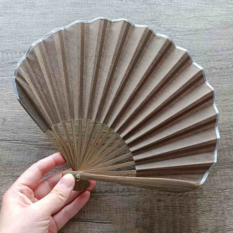 22cm Bamboo Folding Fan | Solid Color Handheld Fan