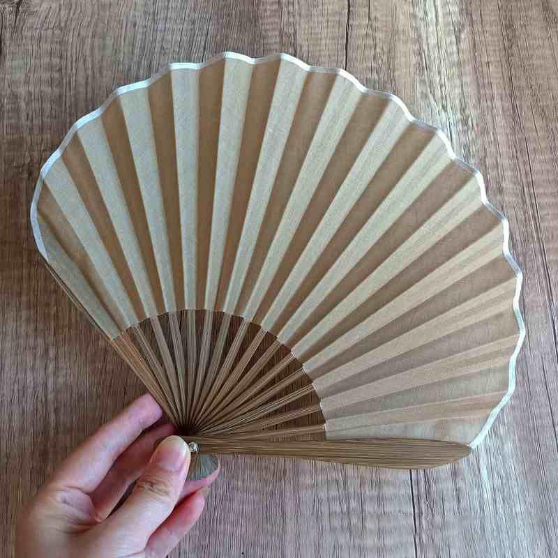 22cm Bamboo Folding Fan | Solid Color Handheld Fan