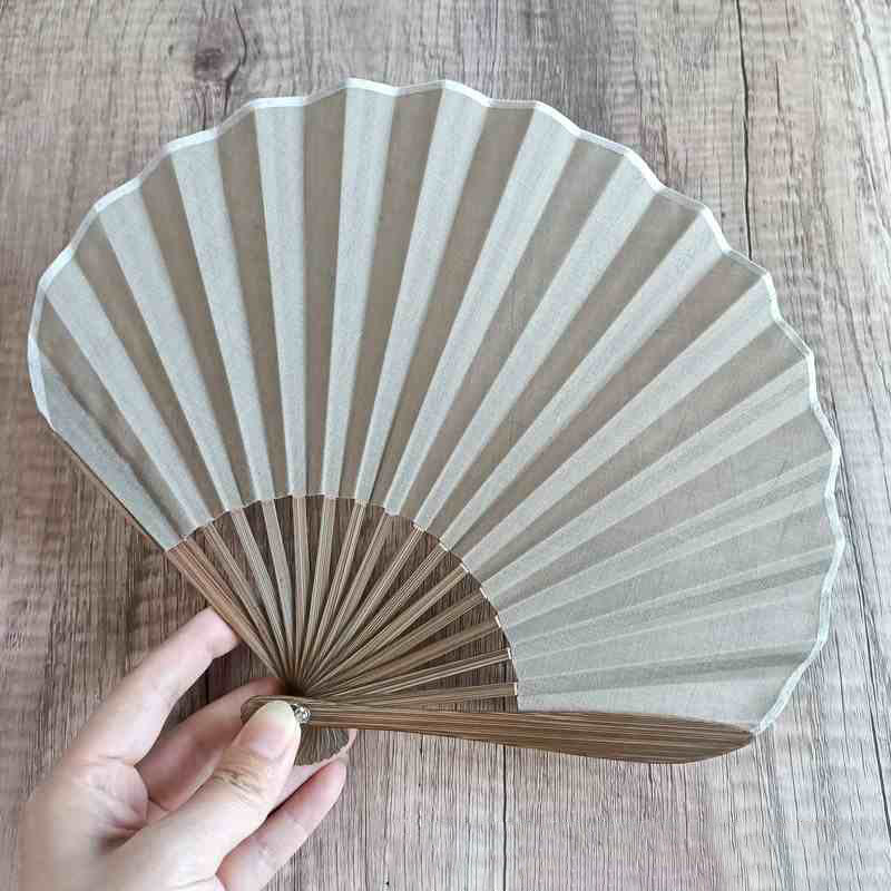 22cm Bamboo Folding Fan | Solid Color Handheld Fan