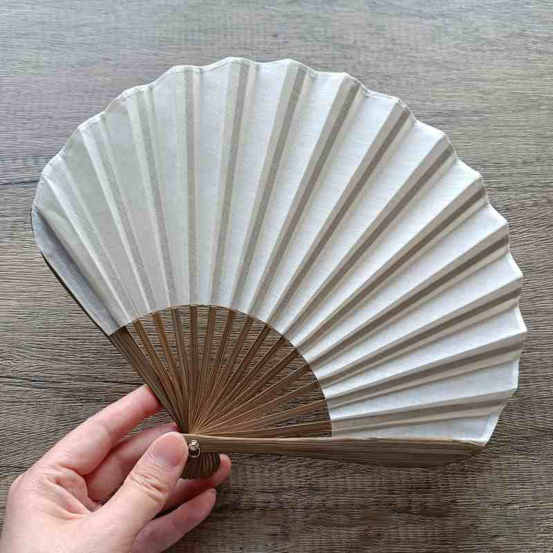 22cm Bamboo Folding Fan | Solid Color Handheld Fan