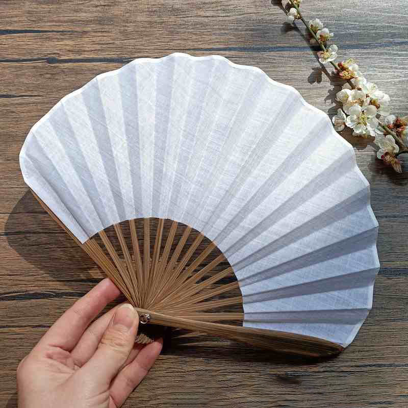 22cm Bamboo Folding Fan | Solid Color Handheld Fan