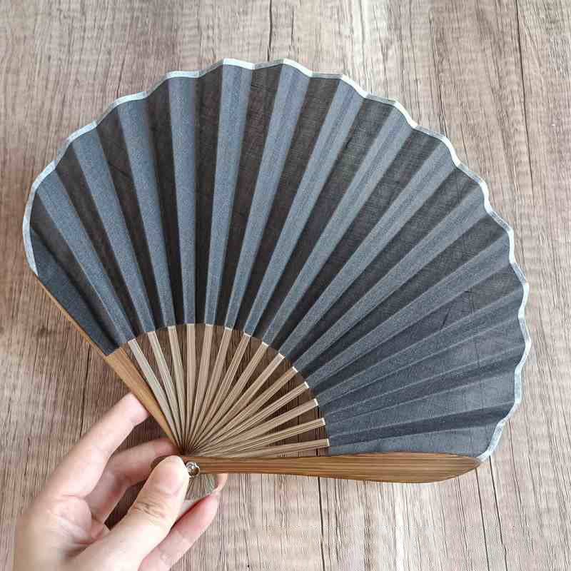 22cm Bamboo Folding Fan | Solid Color Handheld Fan