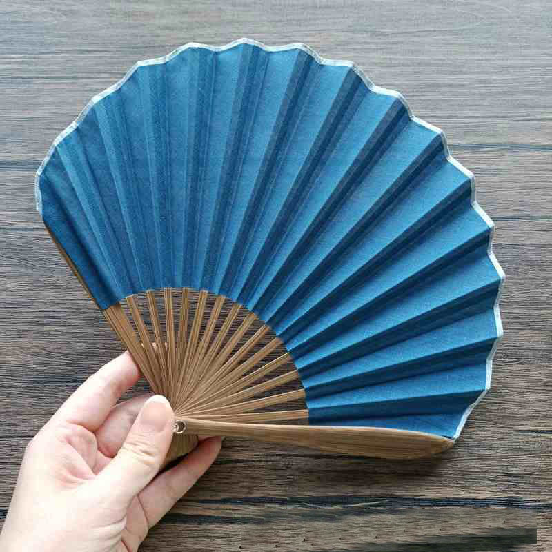 22cm Bamboo Folding Fan | Solid Color Handheld Fan