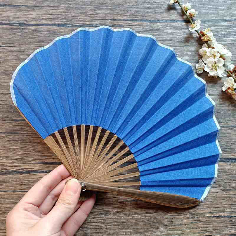 22cm Bamboo Folding Fan | Solid Color Handheld Fan