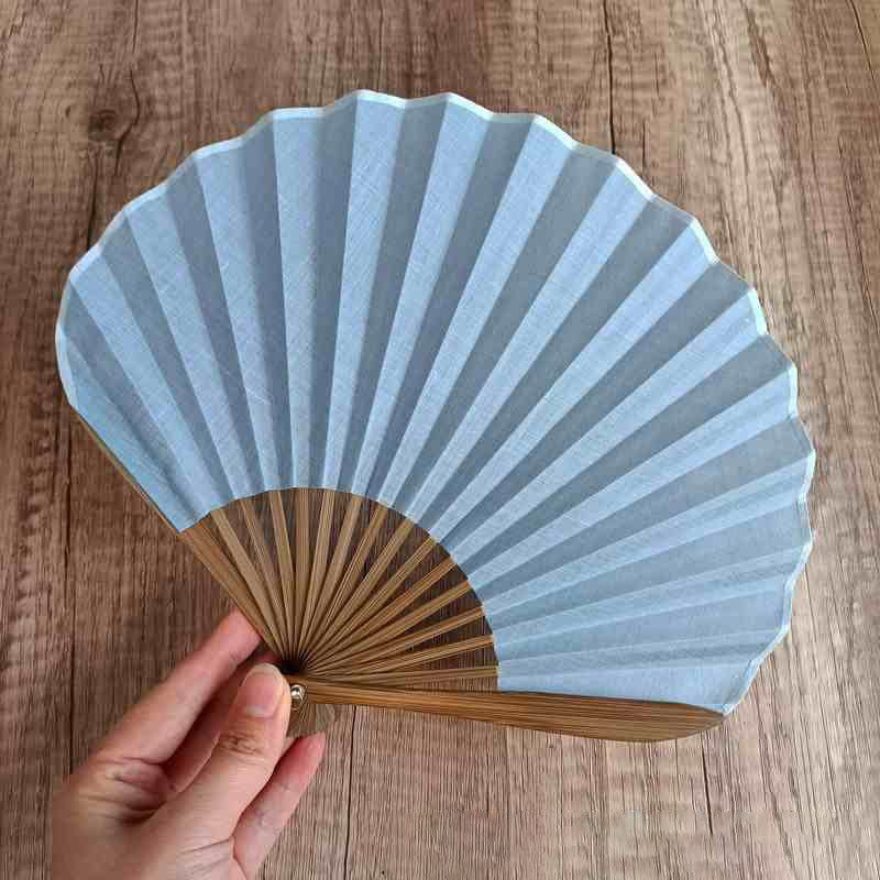 22cm Bamboo Folding Fan | Solid Color Handheld Fan