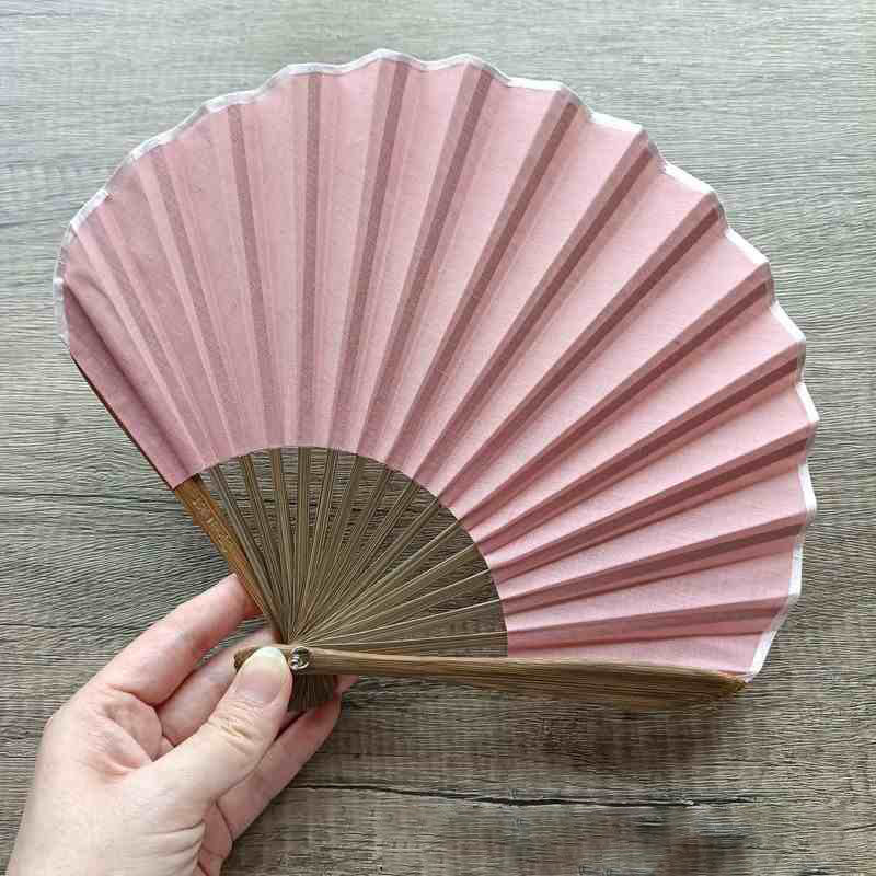 22cm Bamboo Folding Fan | Solid Color Handheld Fan