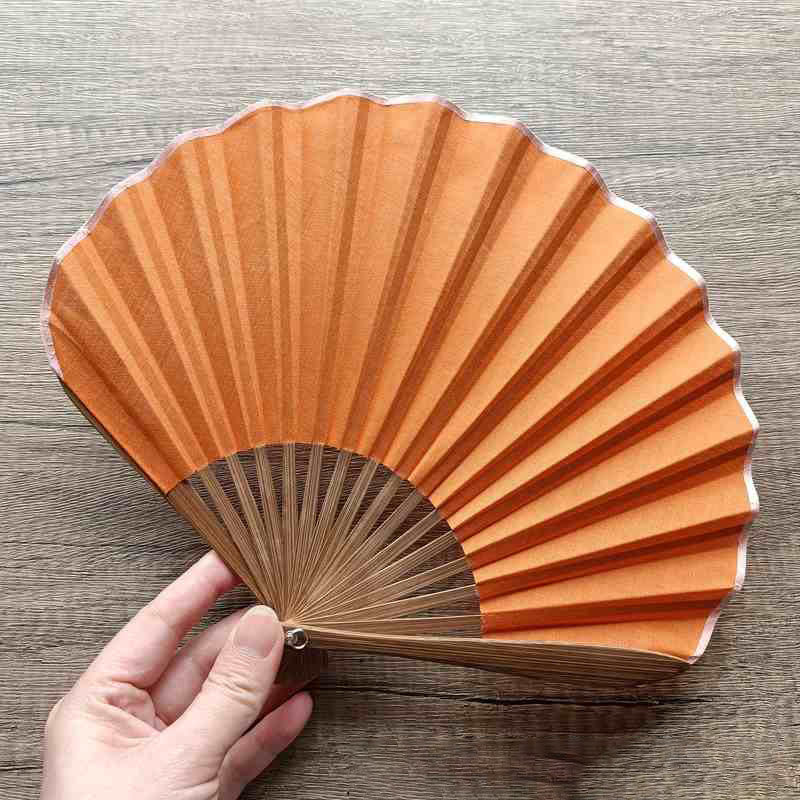 22cm Bamboo Folding Fan | Solid Color Handheld Fan