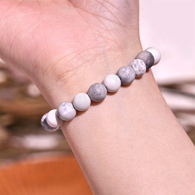 Grounding Obsidian Bracelet Neutral Tone for Balance & Protection