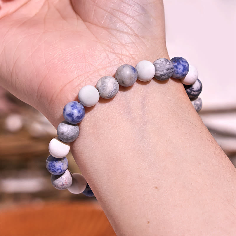 Grounding Obsidian Bracelet Neutral Tone for Balance & Protection