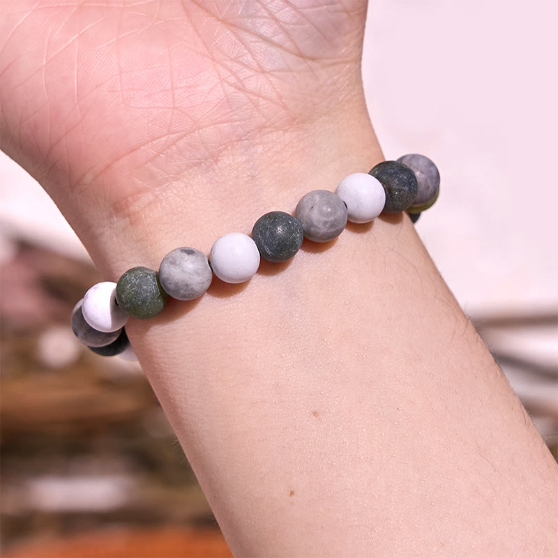 Grounding Obsidian Bracelet Neutral Tone for Balance & Protection
