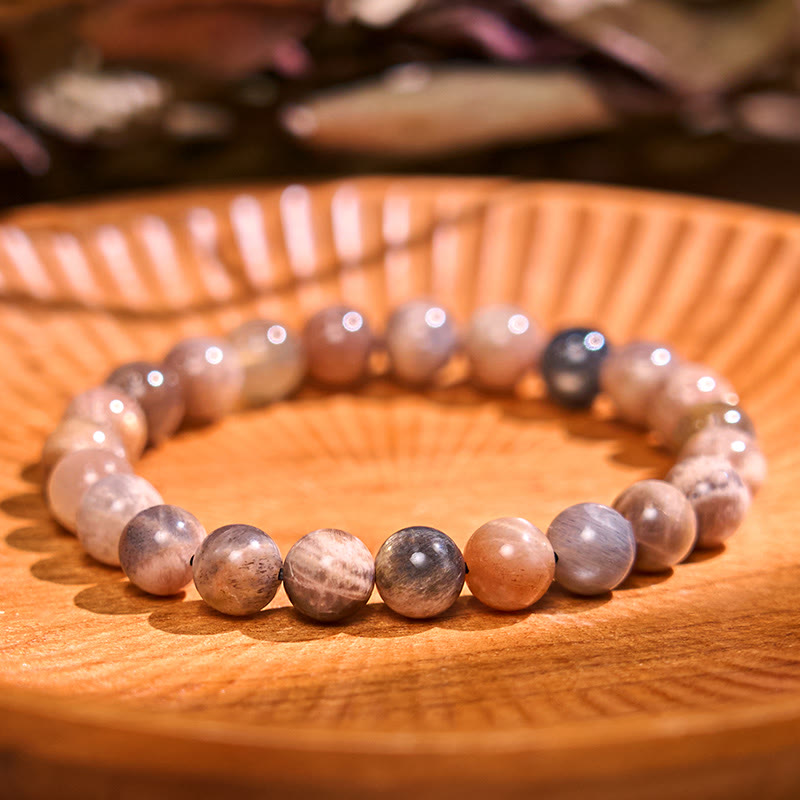 Grounding Obsidian Bracelet Neutral Tone for Balance & Protection
